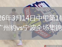 2026年3月14日中甲第1轮广东广州豹vs宁波全场集锦